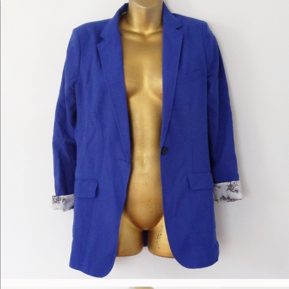 H&M royal blue blazer size 8